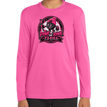 Load image into Gallery viewer, Pink the Rink | Puck Design | PosiCharge® Competitor™ Long Sleeve Tee YOUTH