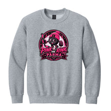 Load image into Gallery viewer, Pink the Rink | Puck Design | Gildan® Heavy Blend™ Crewneck Sweatshirt YOUTH
