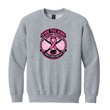 Load image into Gallery viewer, Pink the Rink | Ribbon Design | Gildan® Heavy Blend™ Crewneck Sweatshirt YOUTH
