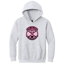 Load image into Gallery viewer, Pink the Rink | Ribbon Design | Gildan® Heavy Blend™ Hooded Sweatshirt YOUTH
