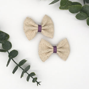 2.5" Natural Speckled/Purple |  Pinch Piggy Set