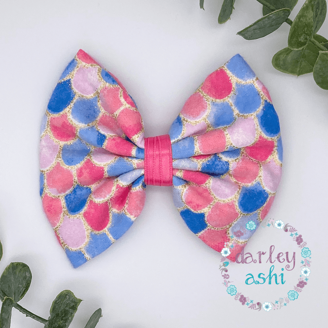 Mermaid Scales - Pink & Blue | Pinch Bow