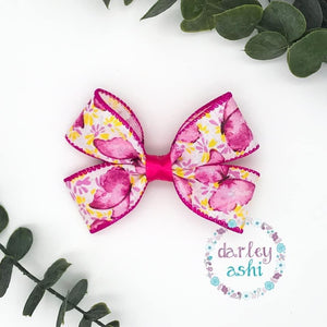 Pink Butterfly | Double Pinch Bow