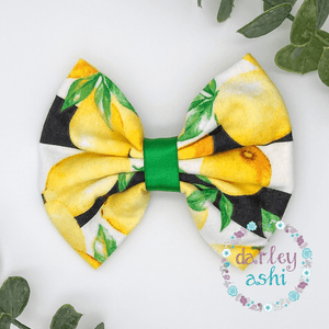 Black & White Stripes - Lemons | Pinch Bow